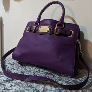 Michael Kors Purple Hamilton Crossbody Handbag